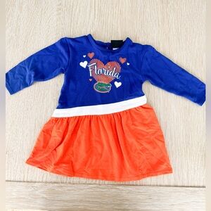 Florida Gators Heart Blue & Orange Kids Dress